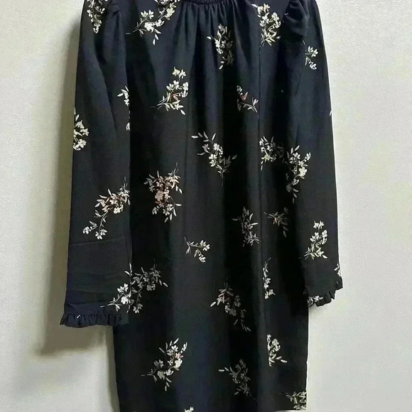 NWOT | J. Crew Floral 3/4 Sleeve Ruffle Neck Classy Shift Dress | Size 0 - Picture 2 of 8
